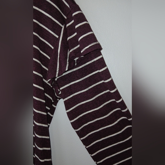 Dolan women's Large purple striped top peplum sleeves - Picture 3 of 6